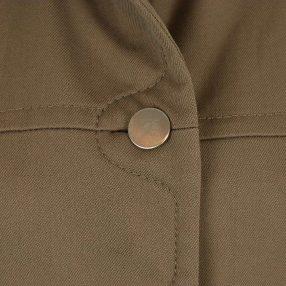 Elie Tahari Women's Small Brown Wool Blend Lined Button Up Trench Coat - Picture 5 of 8